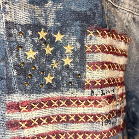 LRL LAUREN JEANS CO.  Light Blue Jean Jacket - Picture 9 of 10